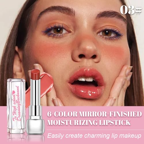 Image of Rose Plumper Moisturizing Butter Lipstick for Women, Natural Tinted Lip Balm Shine Nourishing Hydrating Lip Gloss Stain for Dry Lips, Lightweight Lip Liner Care Makeup,Vegan 1Pc Rose Bean Paste