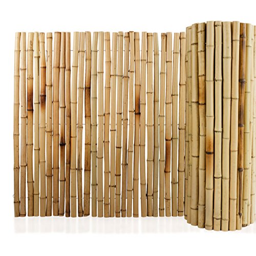 casa pura Bamboo Garden Fencing Screen, Natural - 100 x 250 cm | 3 Sizes Available - Protective Screening Fence