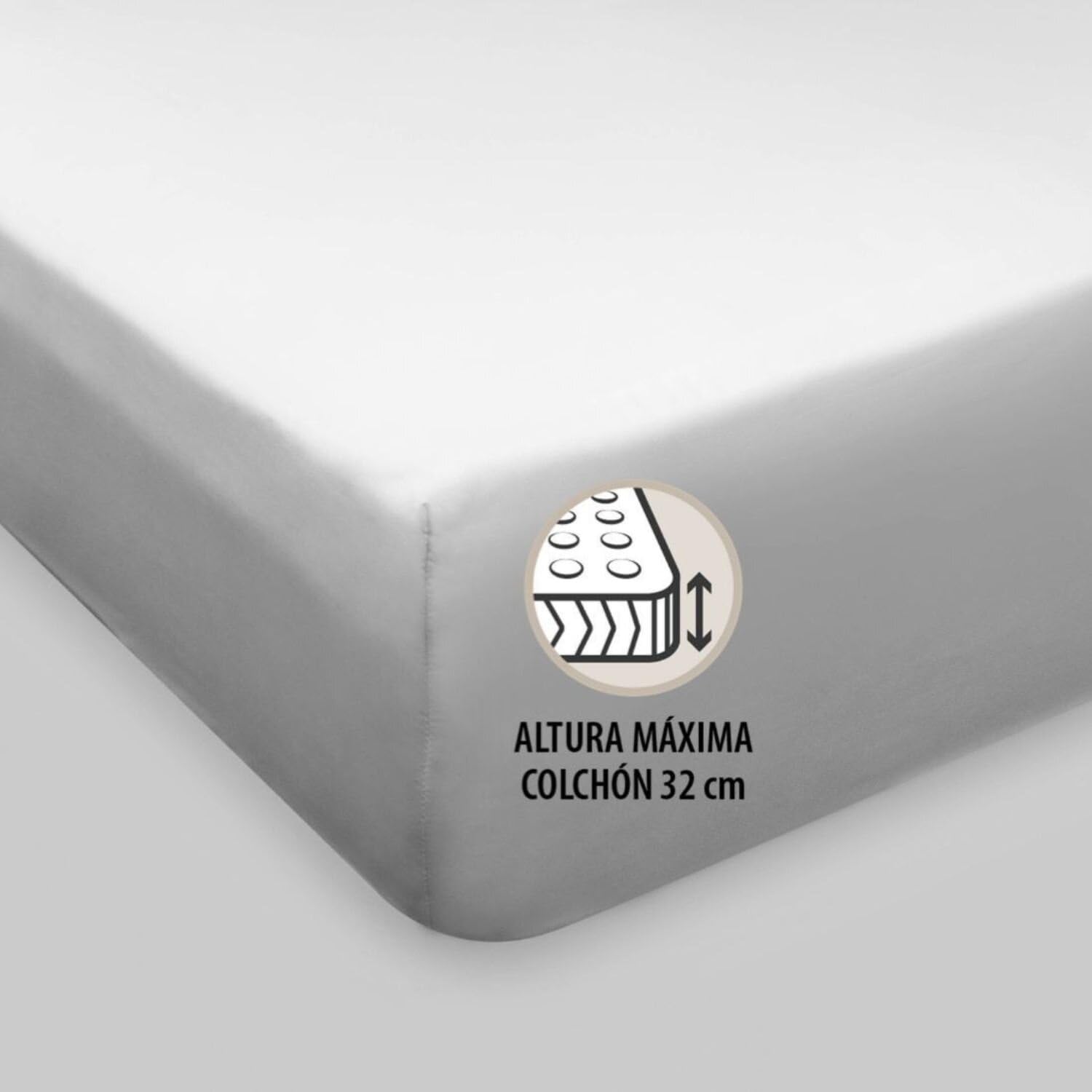 Burrito Blanco Juego de Sábanas 50% Algodón 50% Poliéster Cama 135 Mostaza