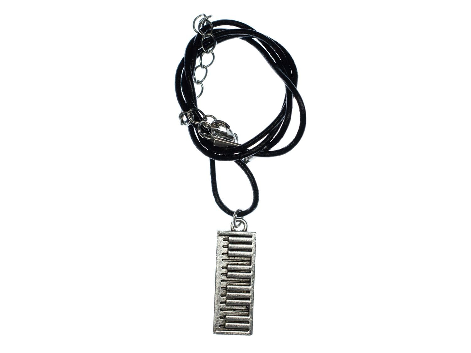 Collana Tastiera Pianoforte Miniblings – Ciondolo 25mm, Catena Argentata 45cm, Fatta A Mano A Berlino, Ipoallergenica