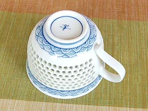 Amazon.co.jp: 【有田焼】水晶彫青海波 コーヒー碗皿 340040 【サイズ 