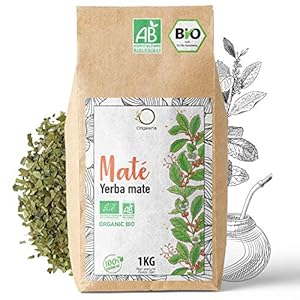 ☘️ BIO YERBA MATE 1KG | Yerba Maté Bio Ongebrand, Bladeren, Zonder Stelen en Niet Poederig | Opwekkende en Ontgiftende…