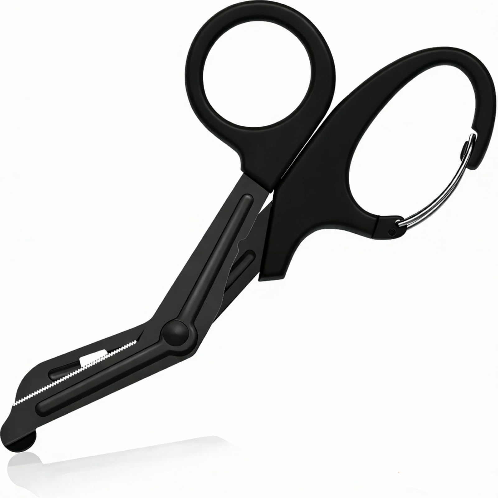 Titanium Bandage Shears Scissors EMT and Trauma Shears, Bent Stealth Black Coated for Nurses, Students, Emergency Room (Black, 15cm)