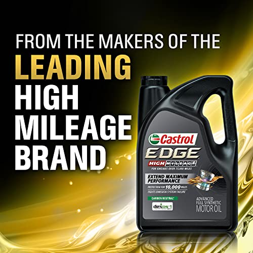 Image of Castrol Edge High Mileage 10W-30 Advanced Full Synthetic Motor Oil, 1 Quart, Pack of 2