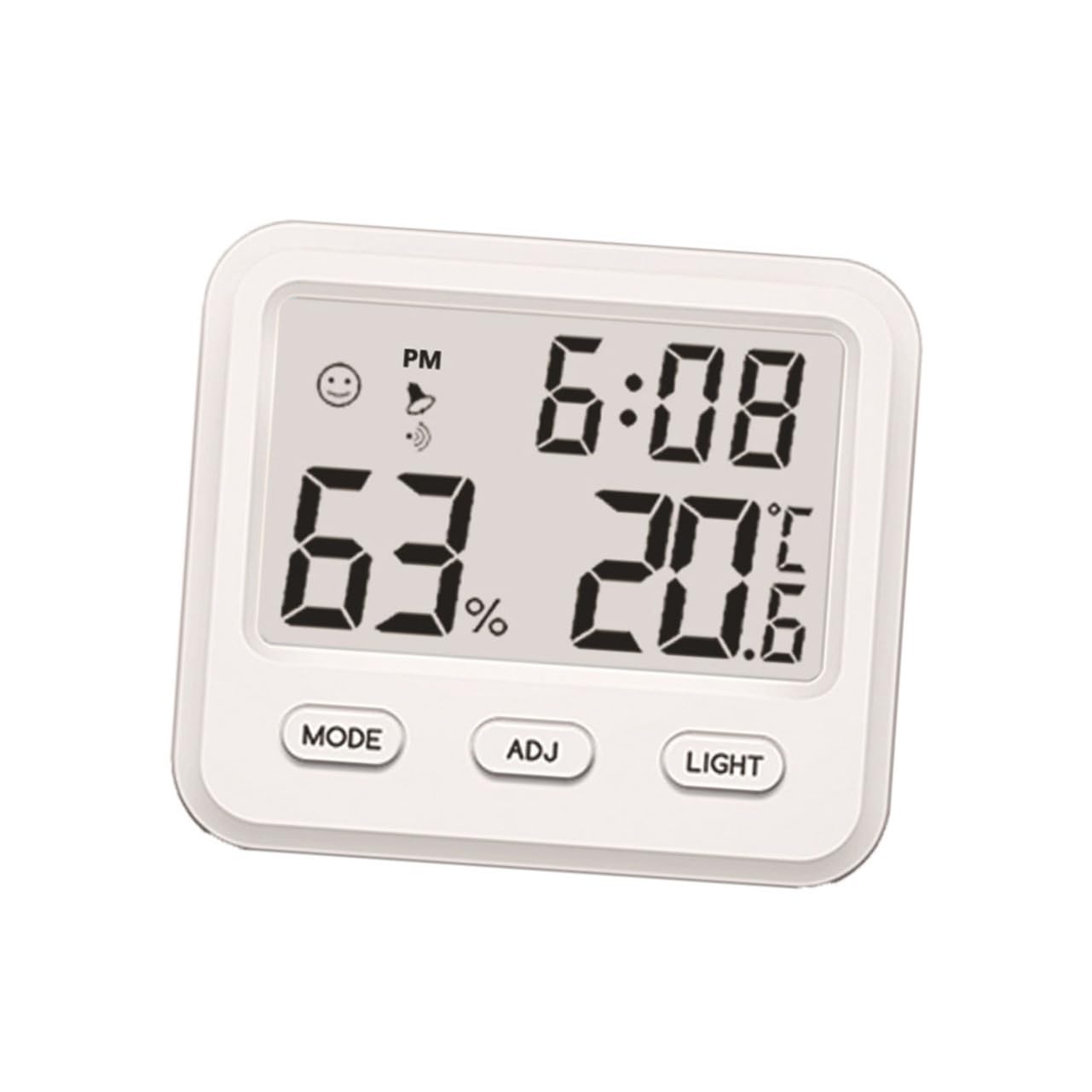 Happyyami Hygromètre Électronique 3 Pièces hygromètre domestique thermomètre intérieur thermomètre sans fil d'intérieur thermomètre domestique affichage numérique blanche Salon