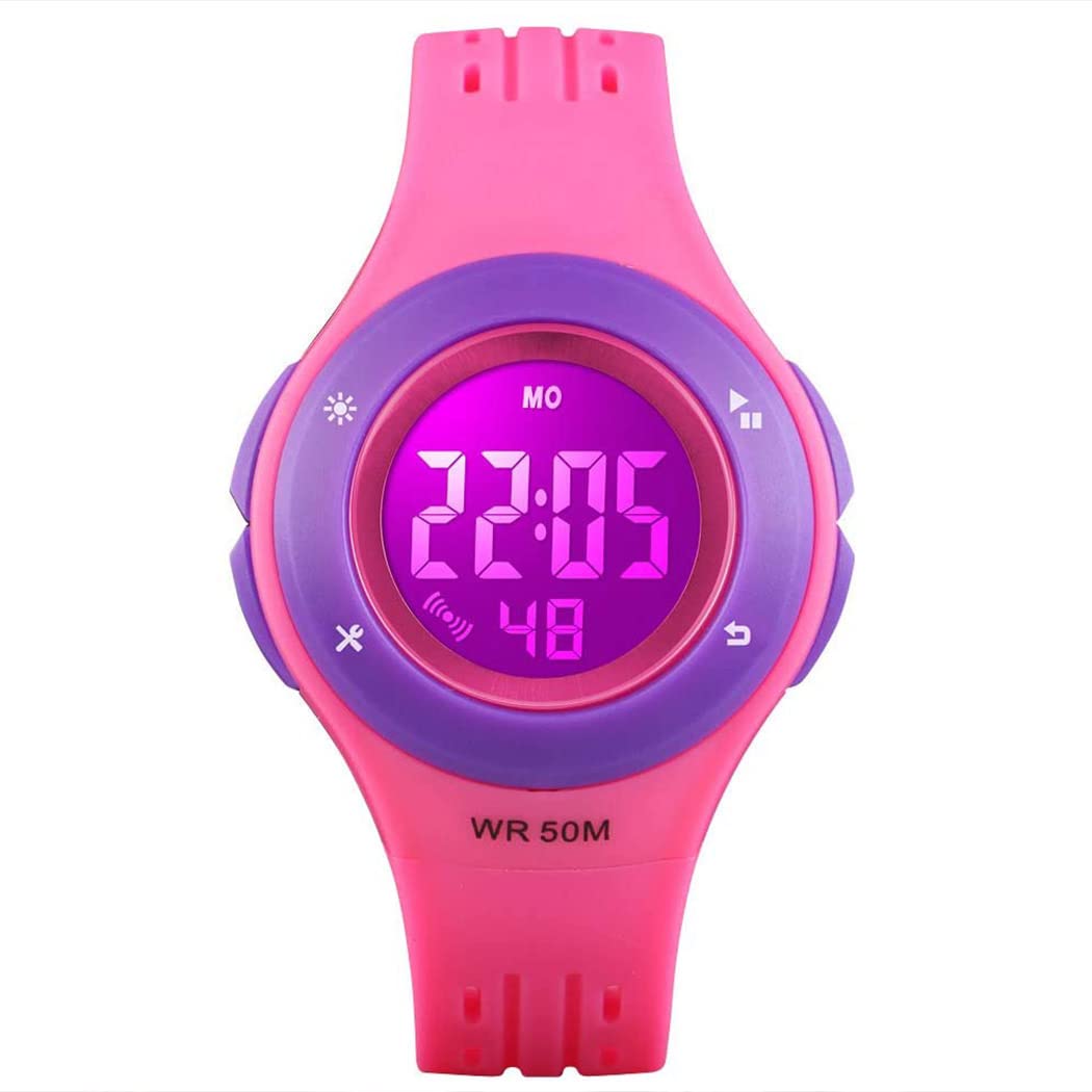 AMERTEERAMERTEER Digital Smart Watch for Kids - Multifunctional Smartwatch for Boys & Girls - Sport Outdoor Multifunctional Watch for Kids with Luminous Alarm Clock Stopwatch LED Wrist Watch