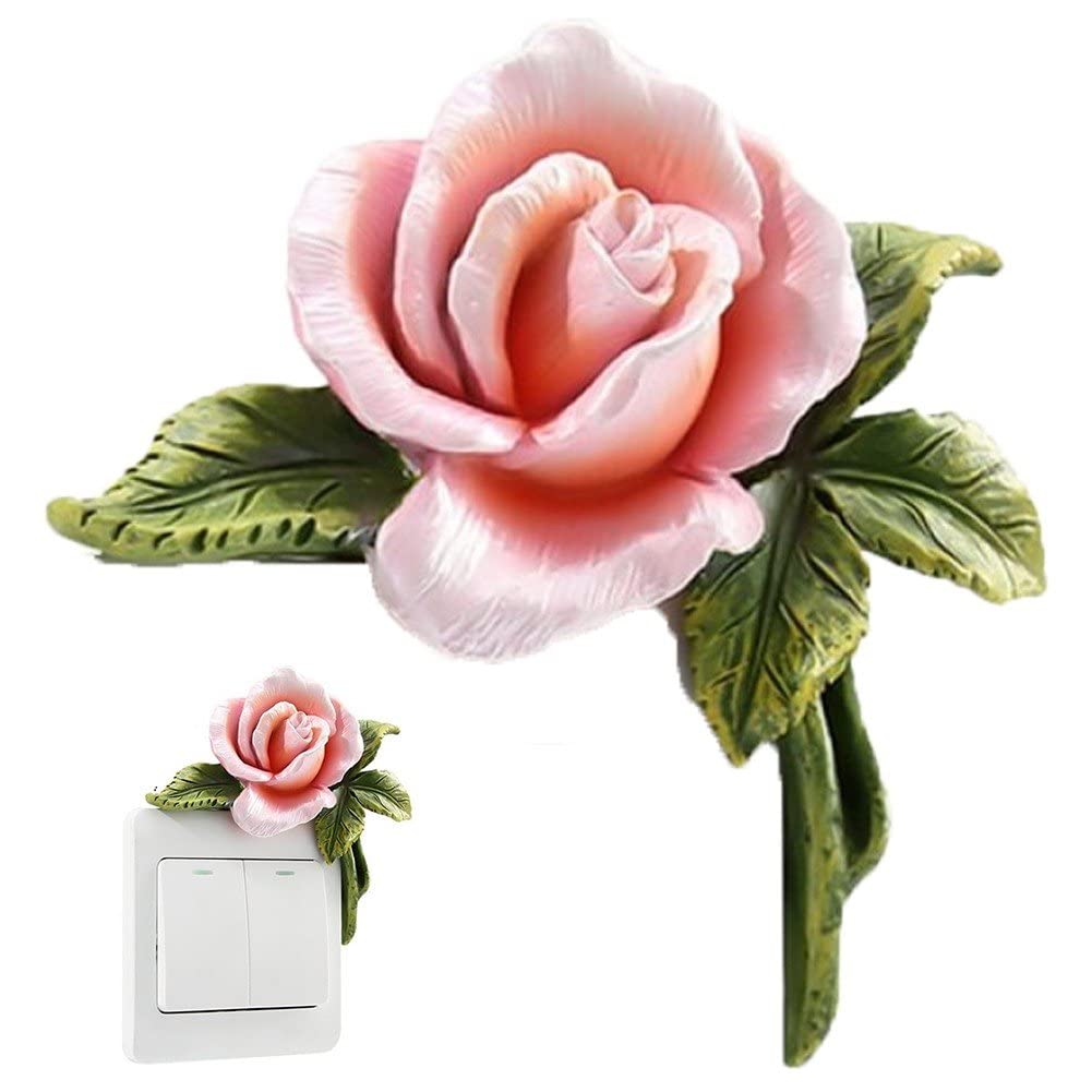 Baokuan 3d Switch Stickers Plant Light Switch Stickers Wall Accessories Socket Decoration Diy Self-adhesive Wall Stickers Decor