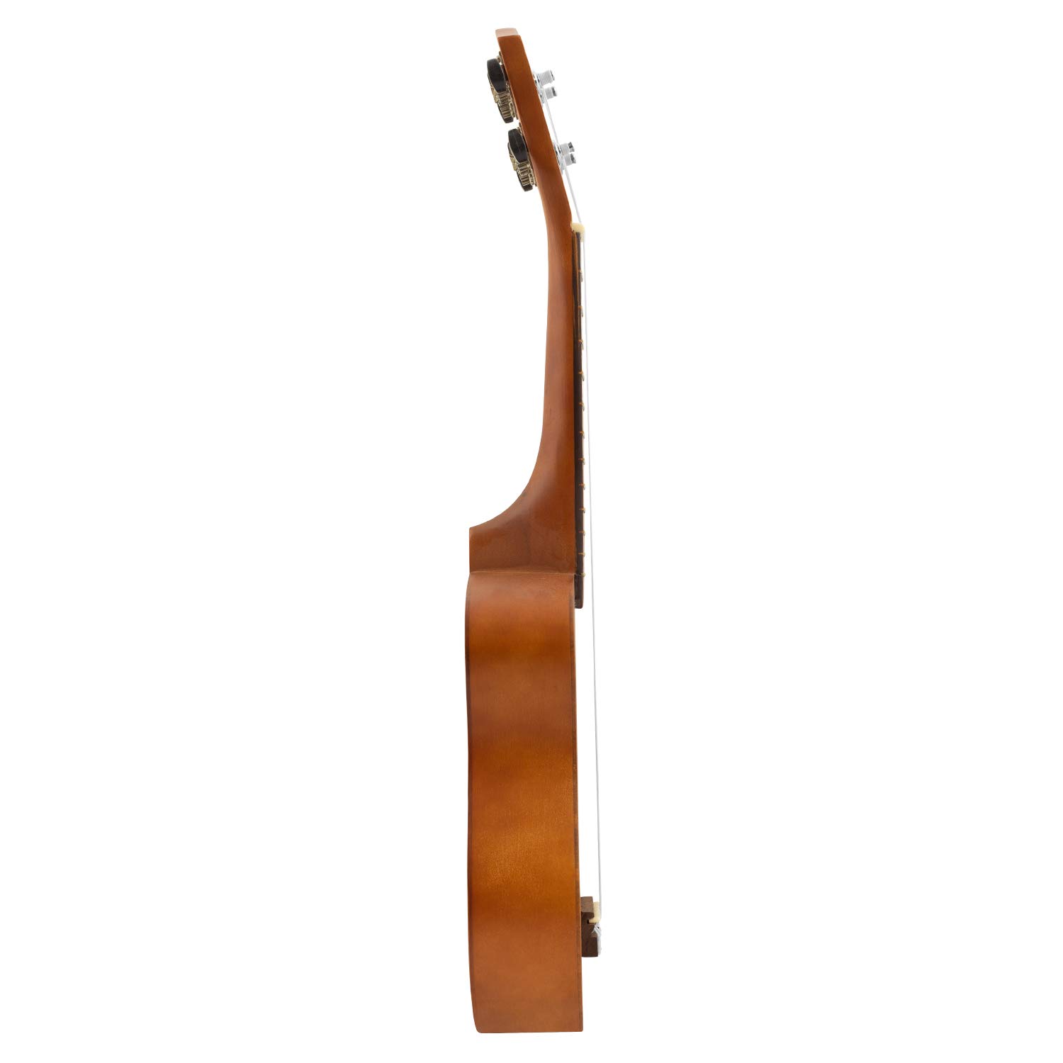 Ukulele Soprano per Principianti, Finitura Naturale, Con Custodia, Corde Di Ricambio per Ukulele e Plettro In Feltro, Marrone (Natural)