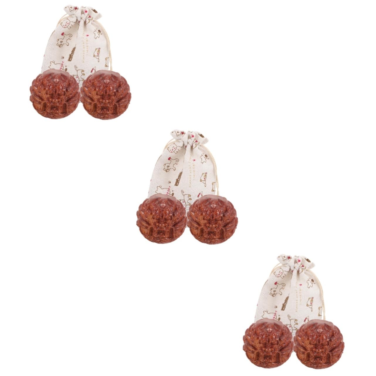 CALLARON Lot De 3 Paires De Balles De Massage Pour Personnes Âgées Pour Balles De Massage Pour Salle De Sport Multifonctions Pour Les Mains En Bois