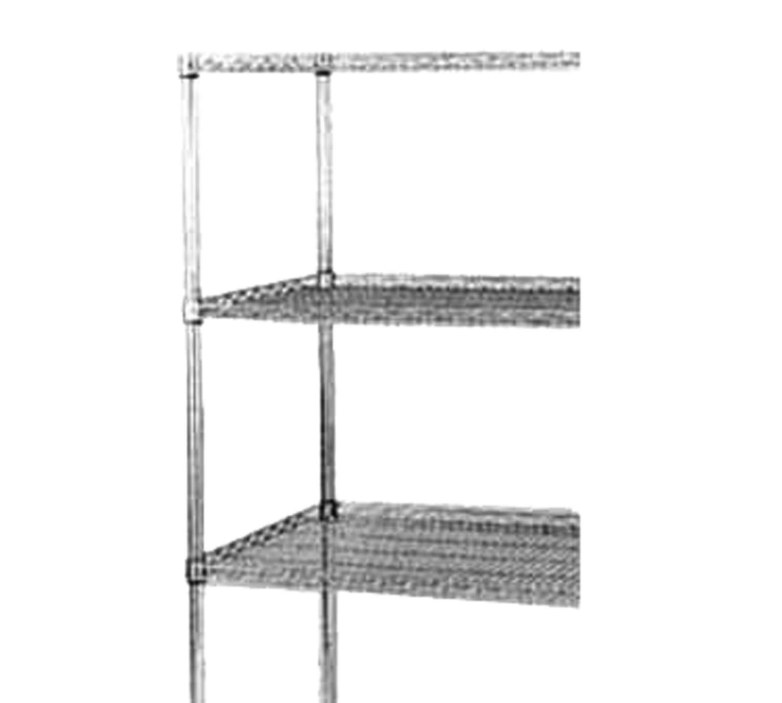 Wire Shelf, Drop Mat, 24X48, Chrome, Pk4