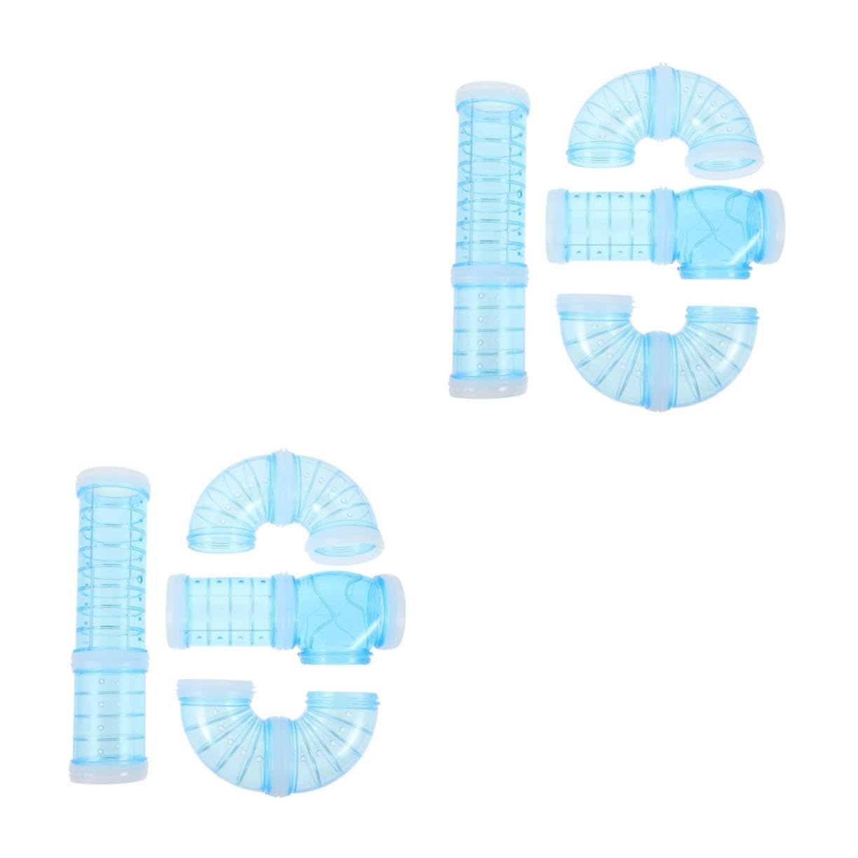 ibasenice 2 Sätze Hamsterkäfig Zubehör Teiliges Röhren Set DIY Maze Tunnel Erweiterung Langlebig Einfach zu Reinigen Erweiterbar für Kleintiere und Nager
