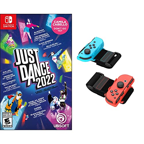 Just Dance 2022 - Nintendo Switch & TALK WORKS Joycon Wrist Band Straps for Nintendo Switch - Wrist Straps for Just Dance 2021, 2020, 2019, 2018, 2015