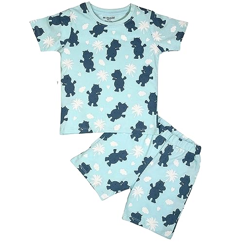 Image of Be Awara Kids Printed Half Sleeves T-shirt & Shorts Clothing Sets, 100% Cotton Soft Unisex Cord Set, Comfortable Wear for Kids With Cool Prints, Everyday Casual Wear for Boys & Girls