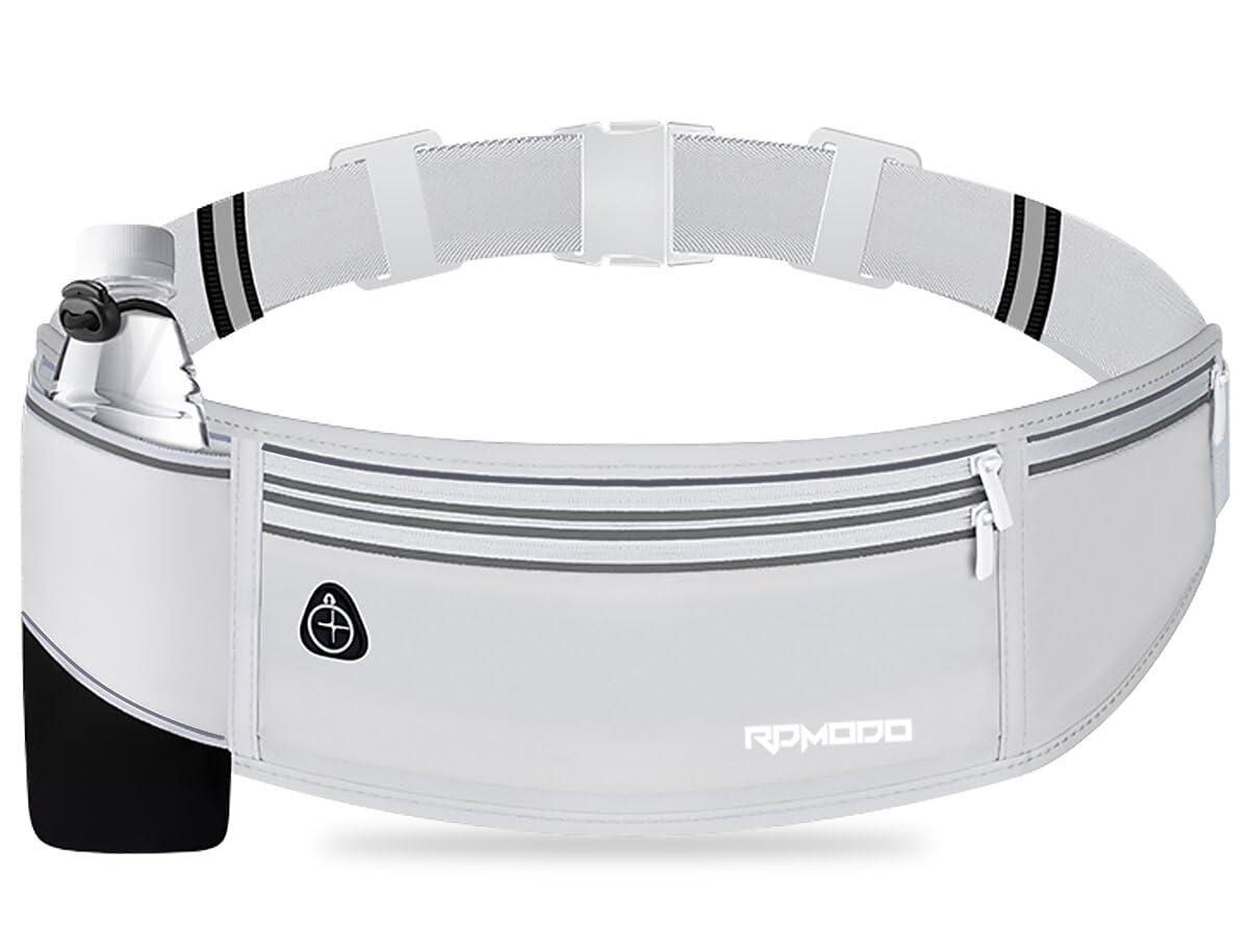 Fanny Pack with Water Bottle Holder, Hydration Running Belt, Grey
