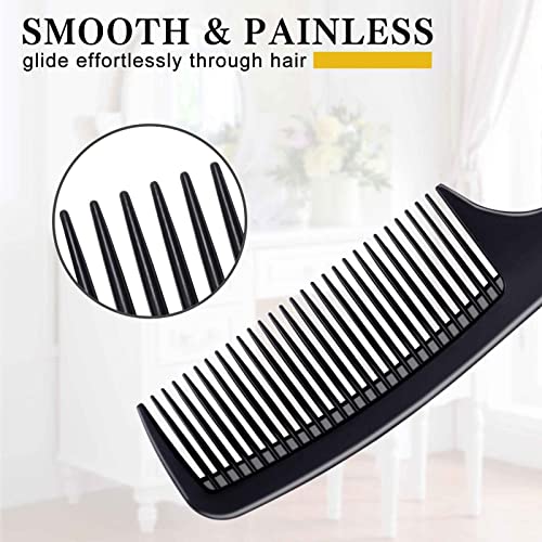 Bealihelp 4 Pieces Combs For Women And Man, Premium Black Carbon Fiber Hair Comb Set For Teasing And Parting thumb #1