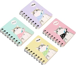 Ciieeo 4 Pçs Mini Bloco De Notas Pequeno Caderno Espiral Mini Caderno De Bolso Pequenos Cadernos De Escrita Fofos Pequenos Cadernos Memo Kraft Blocos De Notas Memo Kraft Caderno De