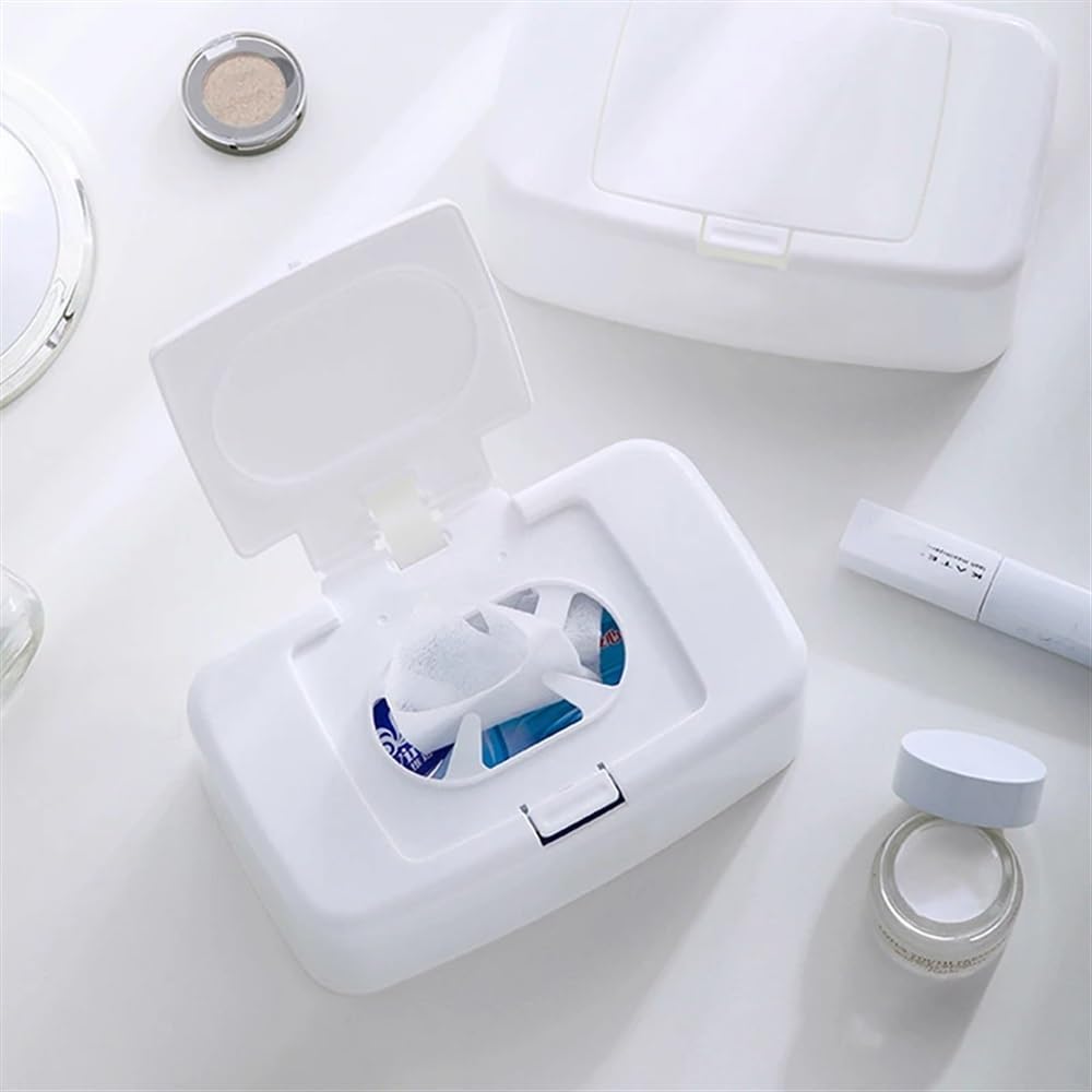 Weiße Feuchttücherbox Mit Deckel - Hygienische Aufbewahrung Für Bad & Wohnzimmer