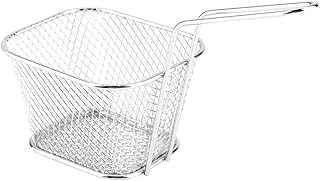 Mini paniers à frites-Mini paniers à frites en acier inoxydable avec poignée Paniers à frites servant des paniers à friture Mini paniers à copeaux pour crevettes rondelles d'oignon