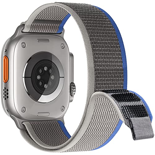 DigiHero Trail Loop Bracelet compatible avec Apple Watch Ultra 49 mm, 45 mm, 44 mm, 42 mm, 41 mm, 40 mm, 38 mm, nylon réglable pour iWatch Series SE 8 7 6 5 4 2 3 1 homme femme Cover