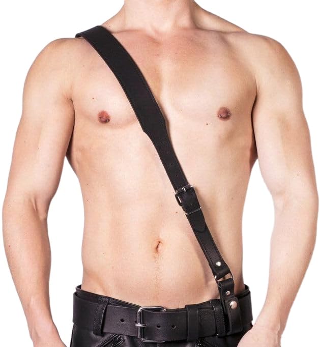 ProwlerRED Sam Browne Belt Black - XXL - UK Chest 45" RED Range Of Leather, Black, XXL