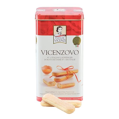 Matilde Vicenzi Vicenzovo Savoiardi Ladyfingers - Galletas italianas clásicas totalmente naturales para tiramisú - Kosher galletas lácteas -