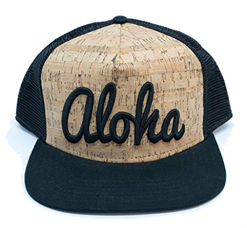 Aloha 3D Flatbill Hat (Cork Black)