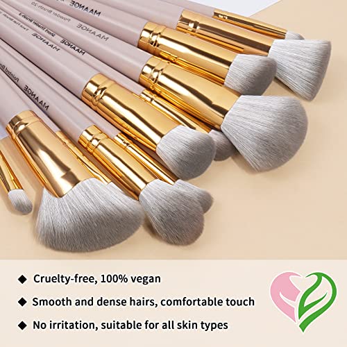 MAANGE Makeup Brush Set 25Pcs Professional Make up Brushes Travel Foundation Blush Angle Eyeliner Blending Concealers Eyeshadow Brush Premium Synthetic Make up Brushes Set with Gift Box - Image 2
