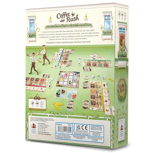 coffee rush board game - brew up success in a quick addictive and fun coffee adventure strategy game for kids amp adults ages 8 2-4 players 30 minute playtime