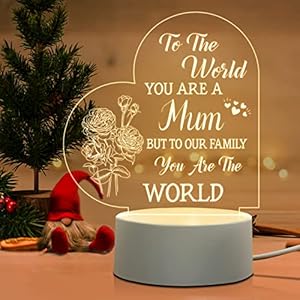 Christmas Gifts for Mum from Daughter Son – Mum Birthday Gifts Night Light, Mum Gifts for Christmas, Mother’s Day…