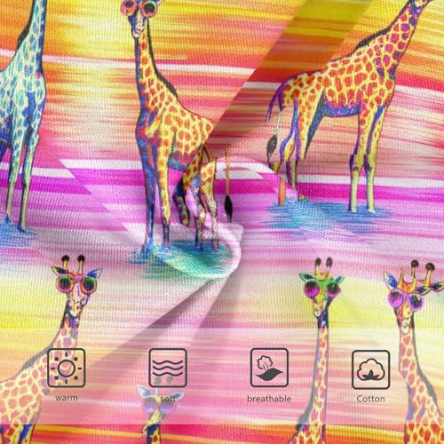 Joisal Toddler Underwear Floral 2t Cotton Girl Panties Cute Fun Print Briefs Undies Kids Colorful Giraffes Stripe3