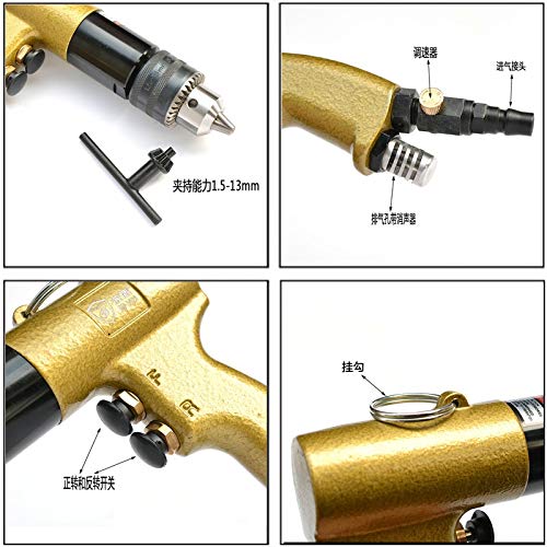 13 mm Taladro de mano de aire ajustable con el positivo y negativo taladro neumático de aire