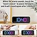 Suewidfay Recording Digital Alarm Clock with LED Display, Clock Bedside 4000mAh Battery Powered, 4 Levels Adjustable Brightness, Snooze, USB Charger For Bedroom/Travel(White)