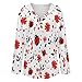 Ladybug Insect Hoodies for Women V Neck Pullover Sweatshirts Long Sleeve Shirts Fashion Tops