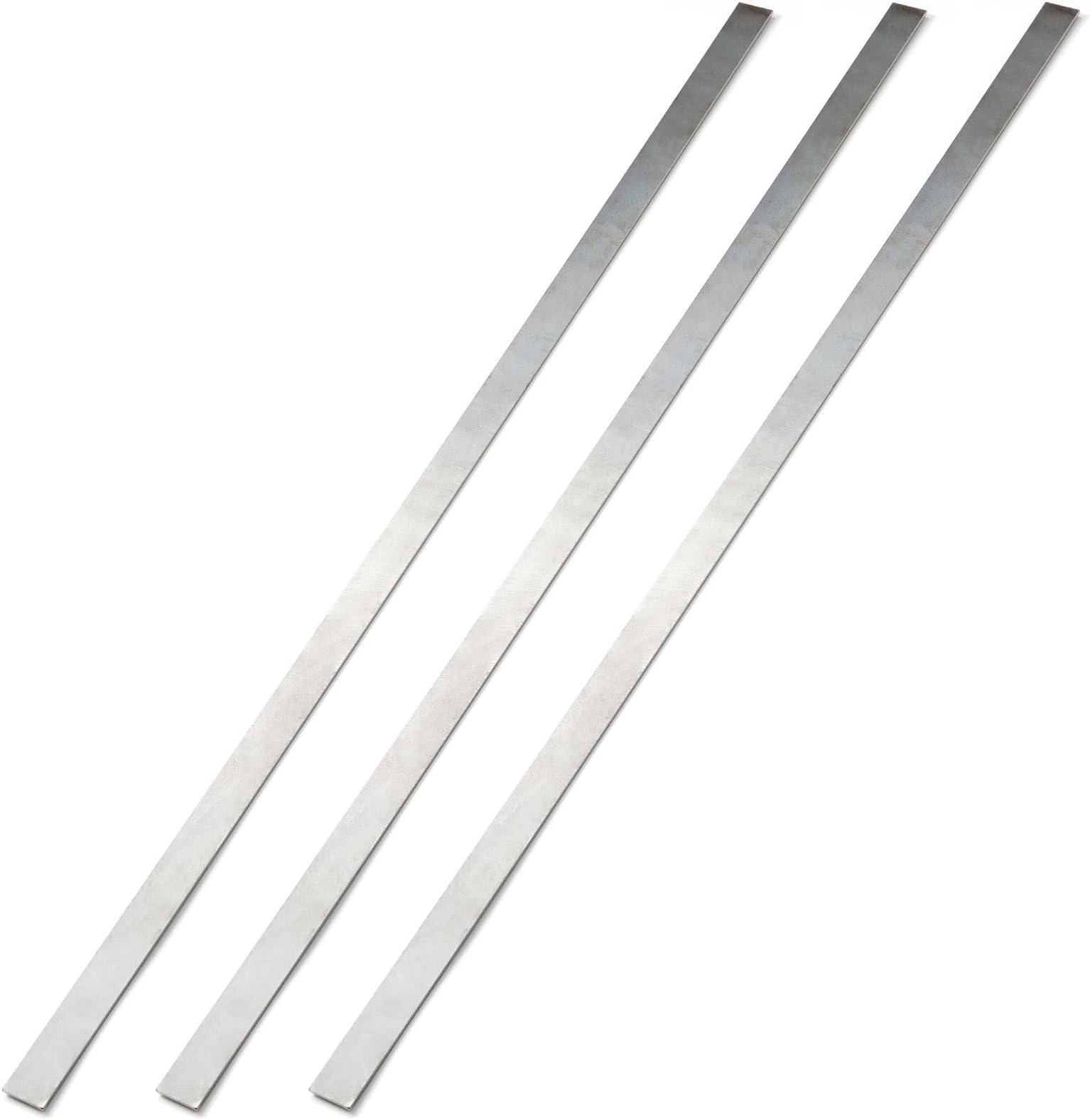 Blulu 3 Pcs 36" x 1" x 1/8" Hot Rolled Steel Flat Bar Solid Flat in Steel for Construction Industrial Applications Reinforcement Base Plates