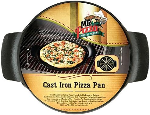 Mr Bar B Q 08230MP BR Cast Iron Pizza Pan