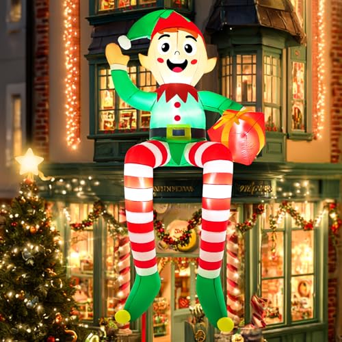 Aufblasbare Weihnachtselfe für draußen – 2,4 m