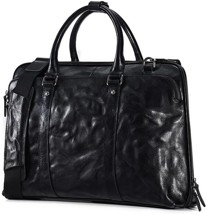 Genuine Leather Men's Briefcase for Business Office Messenger Bag Vintage Handbag Document Shoulder Bags.