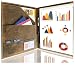 Handmade Leather Luxury Business Portfolio by Rustic Town | Professional Organizer Gift for Men & Women | Durable Leather Padfolio 3 + 1 Sleeves for documents and Notepad (Brown)