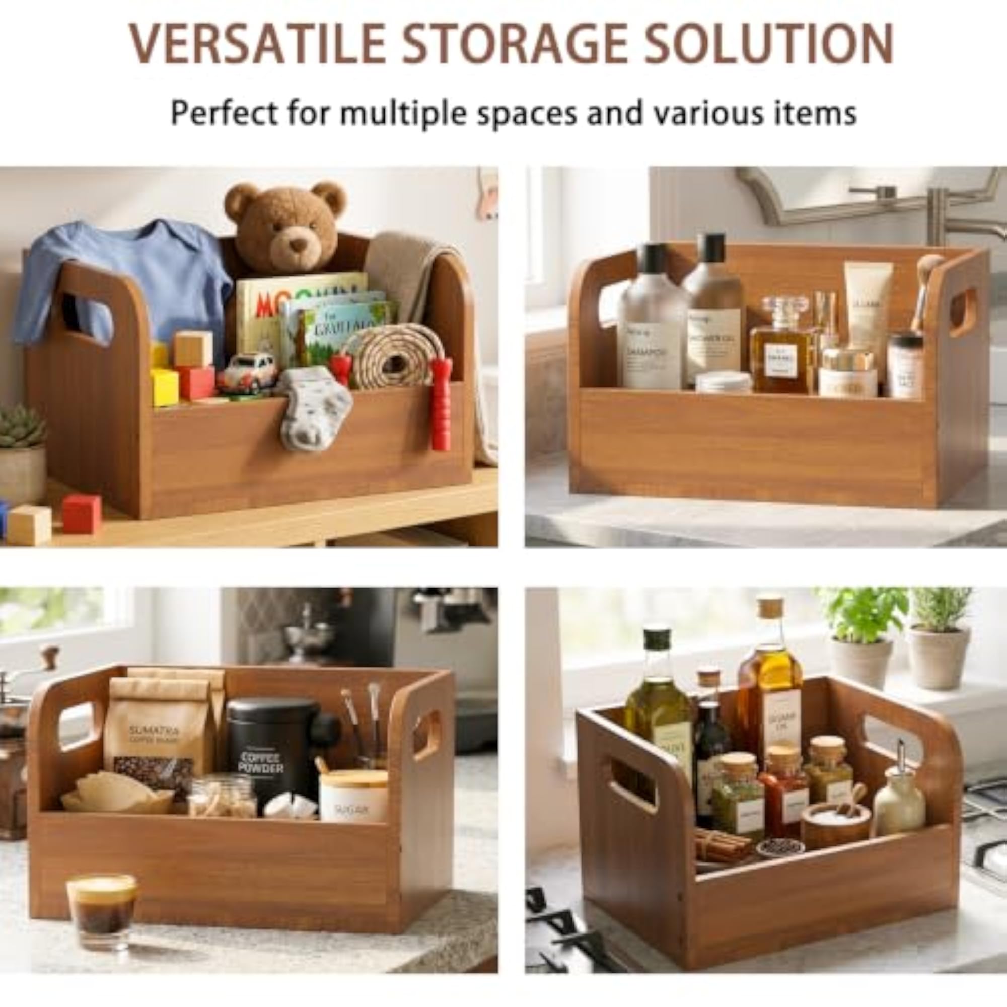 100% Solid Wood Vinyl Record Storage Crate and Organizer