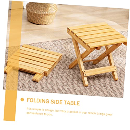 EXQUIMEUBLE Mesa de centro quadrada preta vasos de flores banheiro dobrável ao ar livre pequeno páti