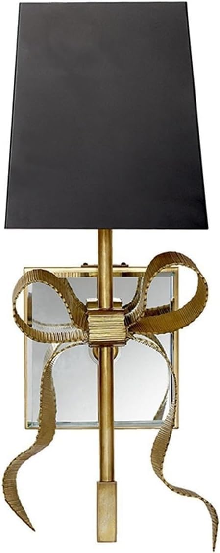 CWCQGH Wall Lights Lamps Copper Bowknot Bedroom Bedside Luxury Living Room Background Light Sconce,Black