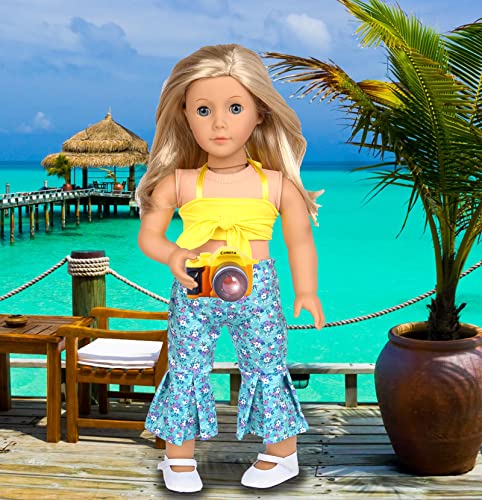 Ebuddy Doll Clothes And Accessories 18 Inch Doll Travel Set With Unicorn Printed Luggage Suitcase Fit For 18 Inch Girl Doll,Most 18 Inch Dolls(No Doll) #TOP4