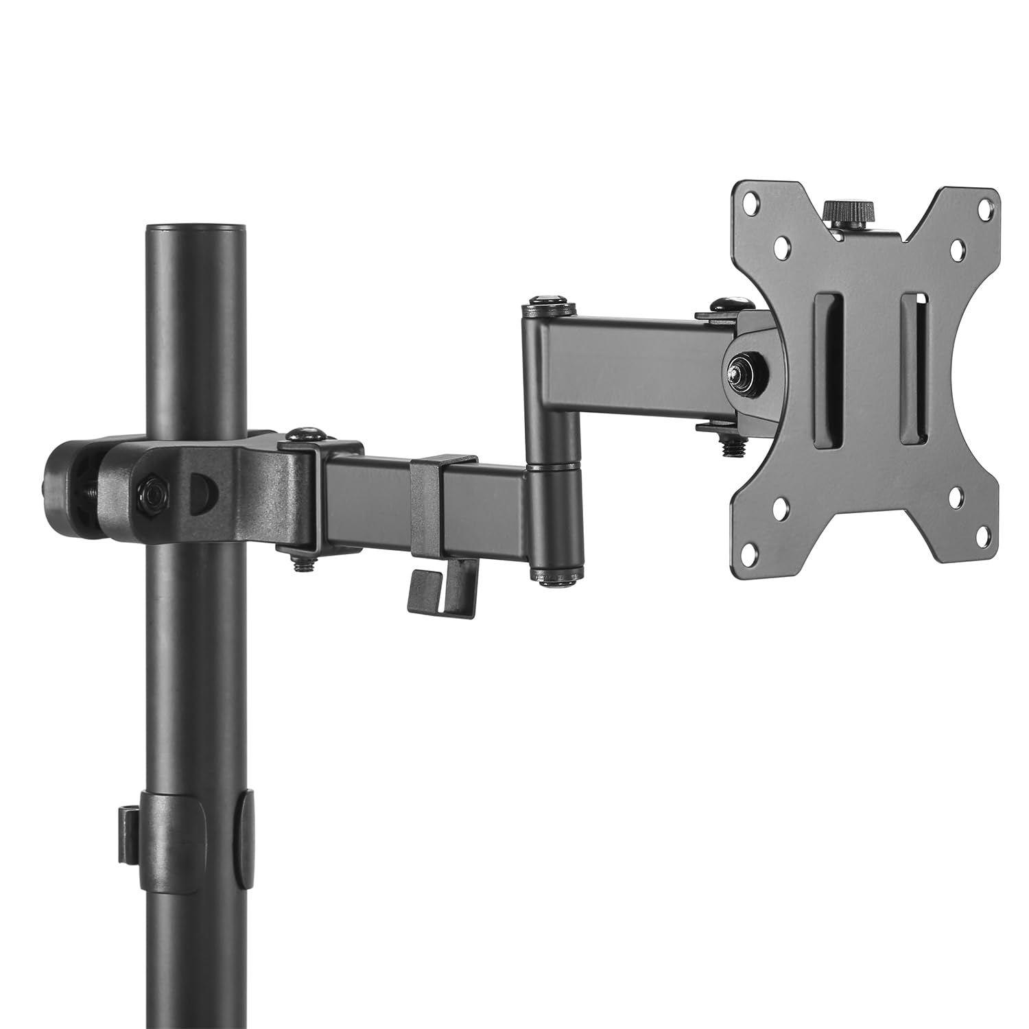 Maclean MC-984 Soporte de Monitor para Tubo/Poste 28-60 mm, Doble Brazo Plegable, 17-32'', 8 kg máx.