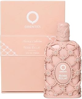 Orientica Luxury Collection Rose Eclat Eau De Parfum – Floral, Fruity, Rose, Bergamot, Peach Blossom, Nutmeg, Violet, Musk, Vetiver, Amber – Arabic Perfume for Men & Women – 2.7oz/80ml
