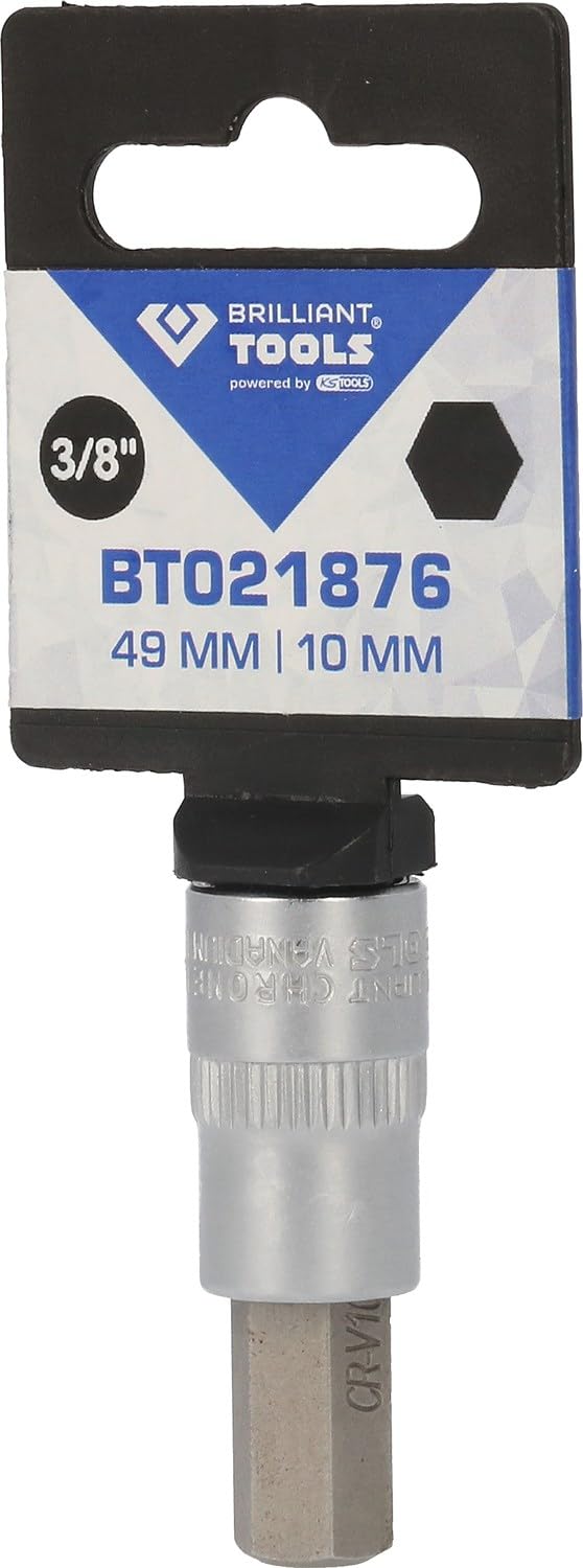 BRILLIANT TOOLS BT021876 Bussola a inserto con esagono incassato 3/8", 10 mm [Powered by KS TOOLS]