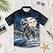 Dremagia Dinosaur Shirt Boys 11/12 Short Sleeve Button Down Shirt Summer Vacation Beach Swim Suits Classic Fit Collar T-Shirt V Neck Dress Tshirt Quick Dry Athletic Costume, Size L