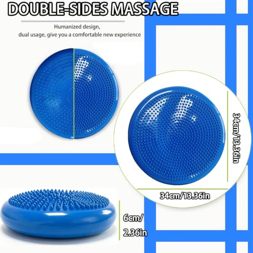 Image of Rancer Wobble Cushion Balance Disc with inflation Pump, Wiggle Seat | Core Strength Trainer, Extra Thick Non-Slip, Stability Training, Improve Sitting Posture For Sensory Kids, Adults
