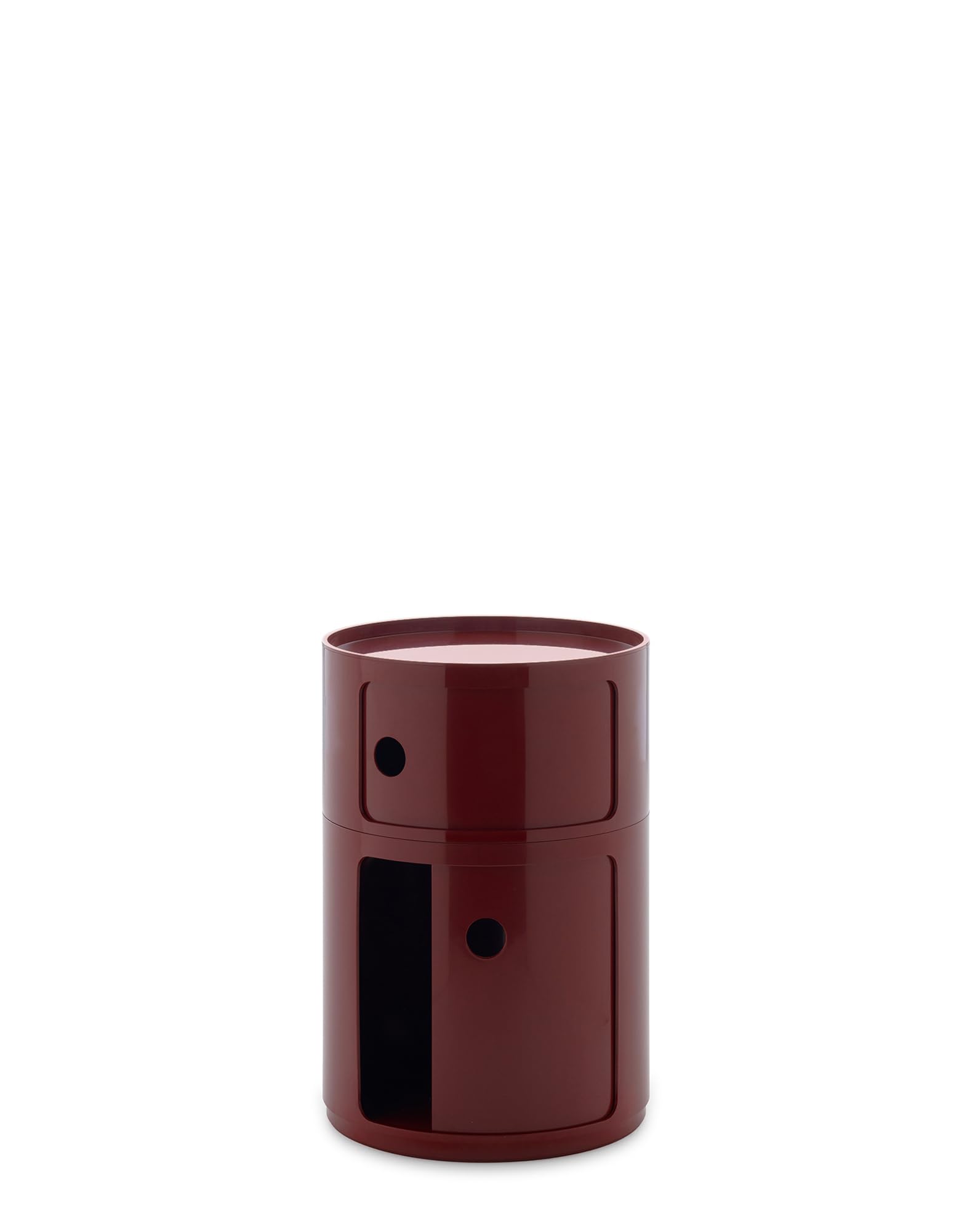 Kartell Componibili Big, Mobile Contenitore 2 Elementi, Diametro 42 cm, Bordeaux