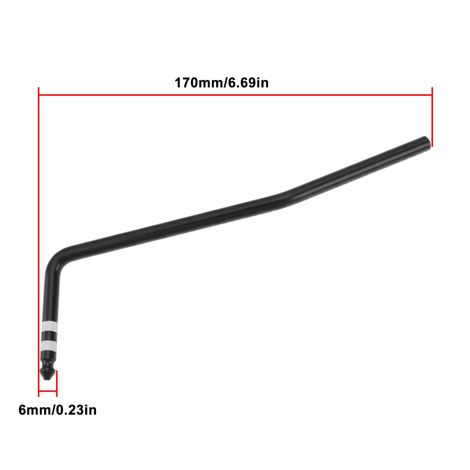 Briny River 2Pcs 6mm Guitar Tremolo Arm Compatible with Ibanez Edge Lo-Pro Compatible with Edge Pro Black - Image 3