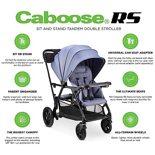 Joovy Caboose Rs Sit & Stand Double Stroller For Children Up To 55 Lb. With All-Terrain Wheels thumb #4
